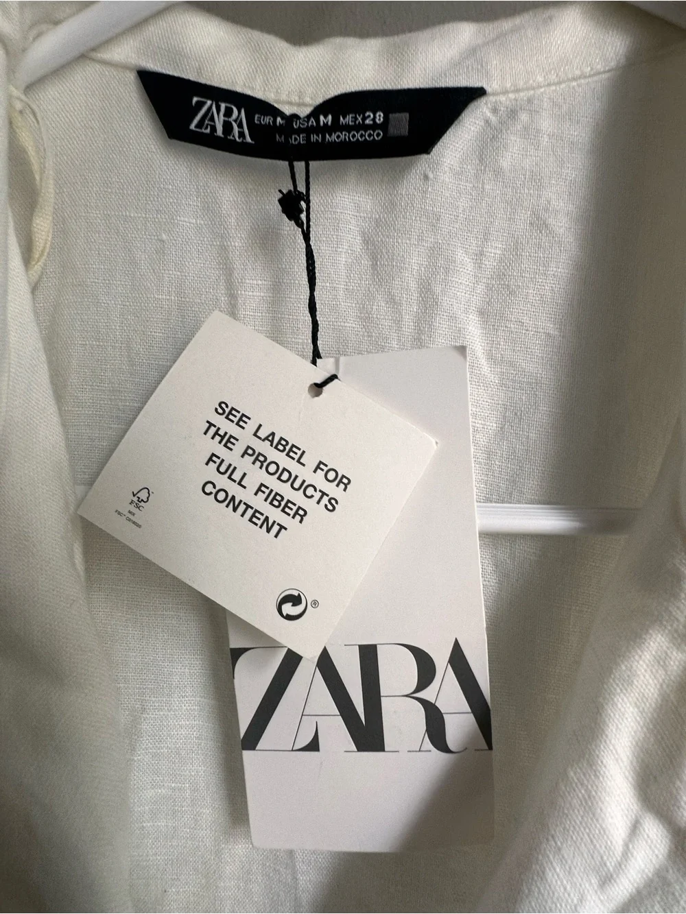 Zara White Linen Button-Front Jumpsuit Exactly as pictured ❤️
